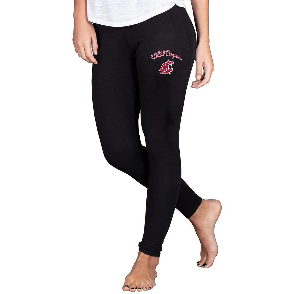 Women's Concepts Sport Black Washington State Cougars Fraction Essential Leggings