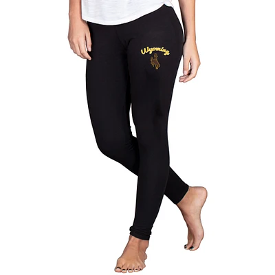 Women's Concepts Sport Black Wyoming Cowboys Fraction Essential Leggings