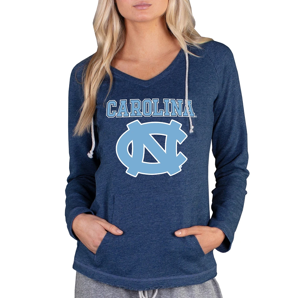 Women's Concepts Sport Navy North Carolina Tar Heels Mainstream Lightweight Terry Pullover Hoodie
