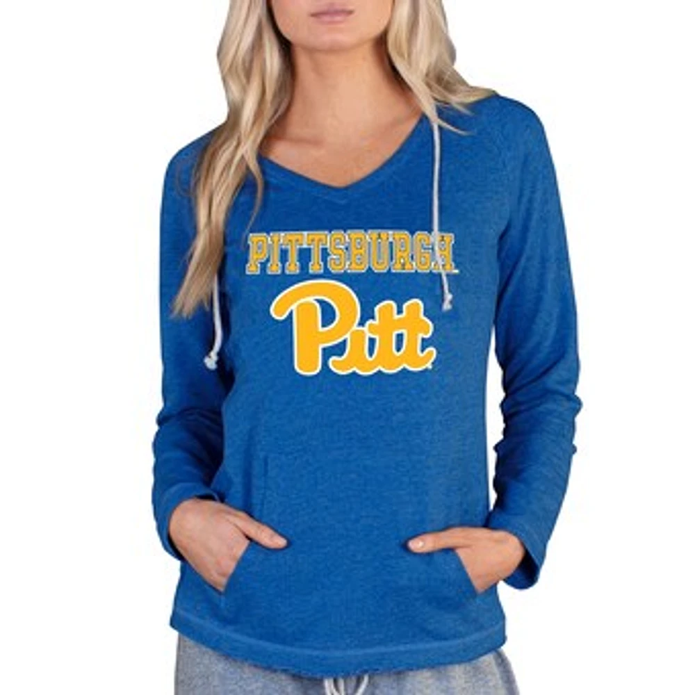 Women's Concepts Sport Royal Pitt Panthers Mainstream Lightweight Terry Pullover Hoodie