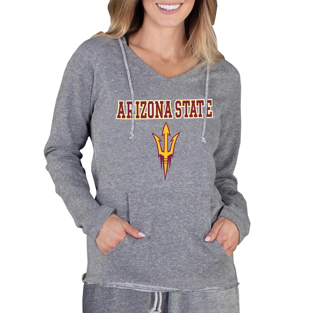 Women's Concepts Sport Gray Arizona State Sun Devils Mainstream Lightweight Terry Pullover Hoodie