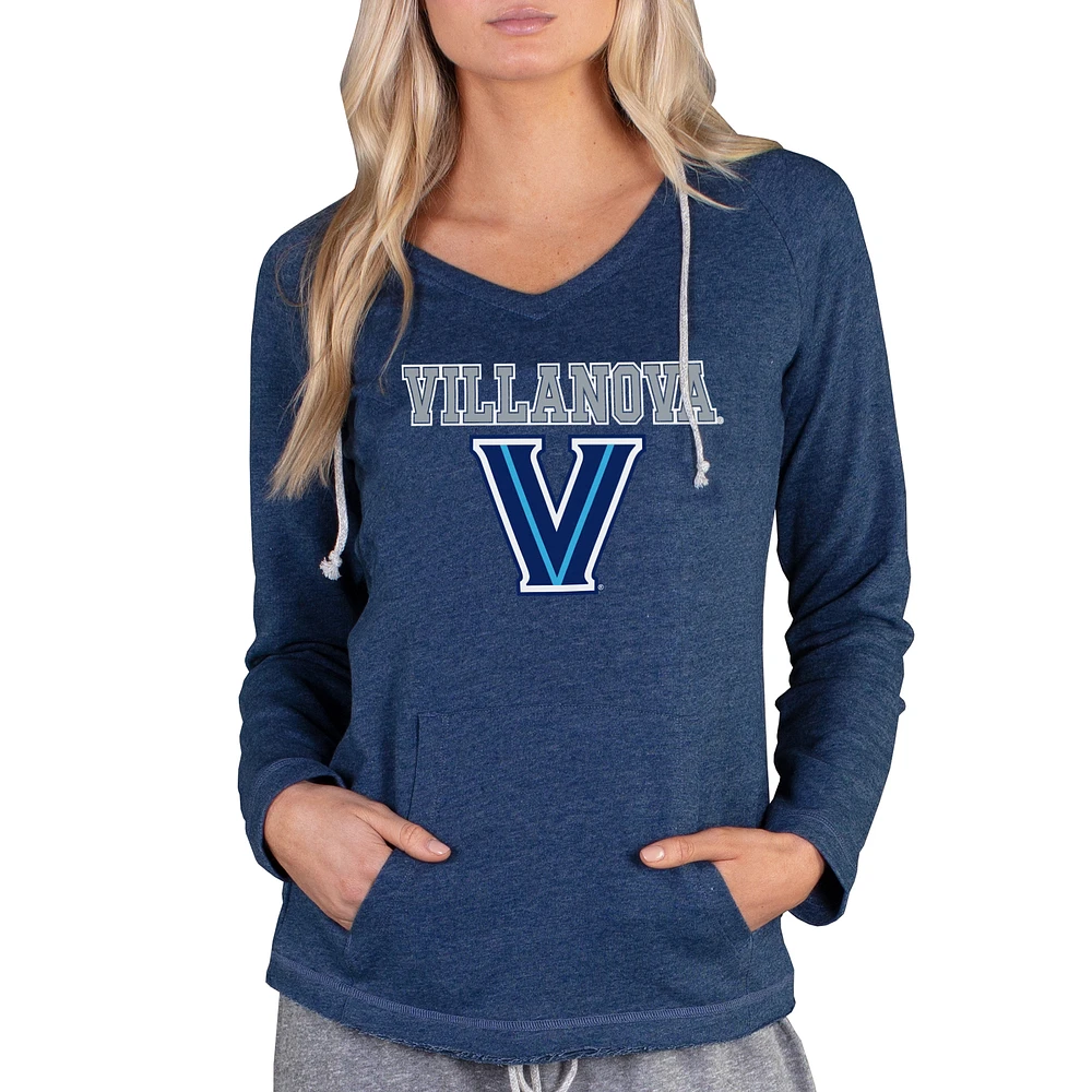Women's Concepts Sport Navy Villanova Wildcats Mainstream Lightweight Terry Pullover Hoodie