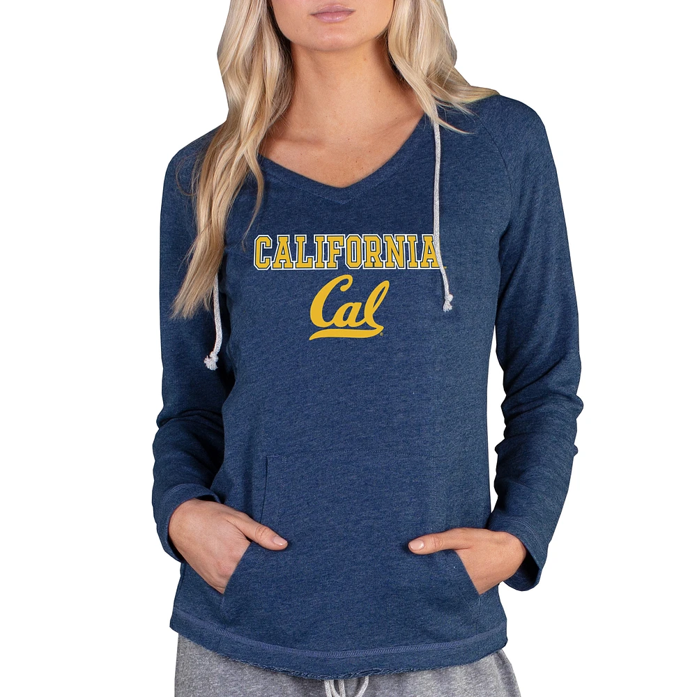Women's Concepts Sport Navy Cal Bears Mainstream Lightweight Terry Pullover Hoodie