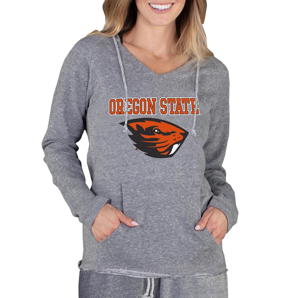 Women's Concepts Sport Gray Oregon State Beavers Mainstream Lightweight Terry Pullover Hoodie