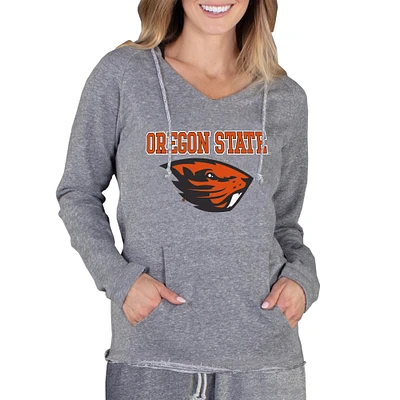 Women's Concepts Sport Gray Oregon State Beavers Mainstream Lightweight Terry Pullover Hoodie