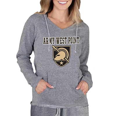 Women's Concepts Sport Gray Army Black Knights Mainstream Lightweight Terry Pullover Hoodie