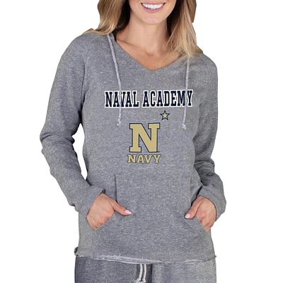 Women's Concepts Sport Navy Midshipmen Mainstream Lightweight Terry Pullover Hoodie