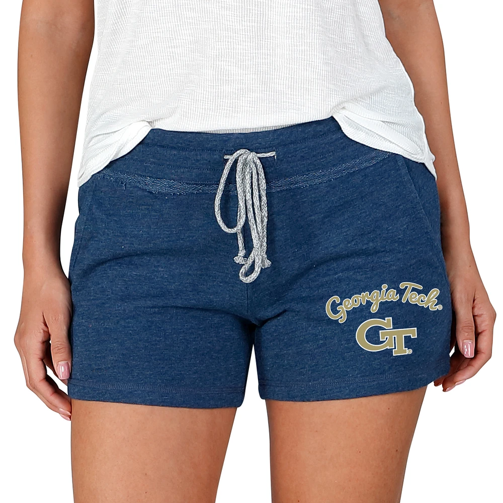 Women's Concepts Sport Navy Georgia Tech Yellow Jackets Mainstream Terry Shorts