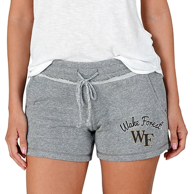 Women's Concepts Sport Gray Wake Forest Demon Deacons Mainstream Terry Shorts
