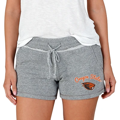 Women's Concepts Sport Gray Oregon State Beavers Mainstream Terry Shorts