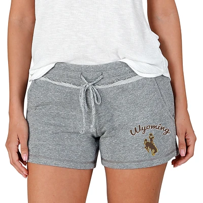 Women's Concepts Sport Gray Wyoming Cowboys Mainstream Terry Shorts