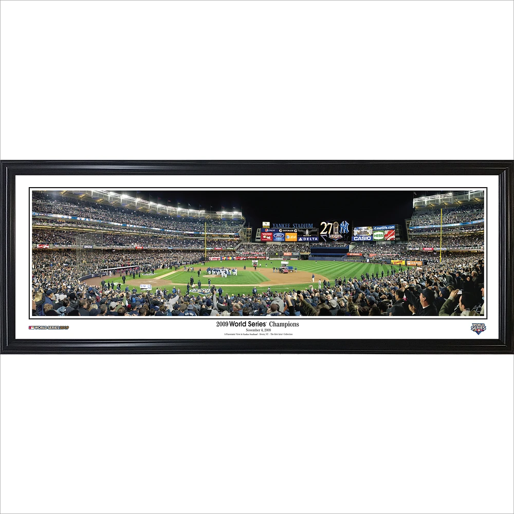 New York Yankees 13.5'' x 39'' 2009 World Series Champions Standard Framed Panorama