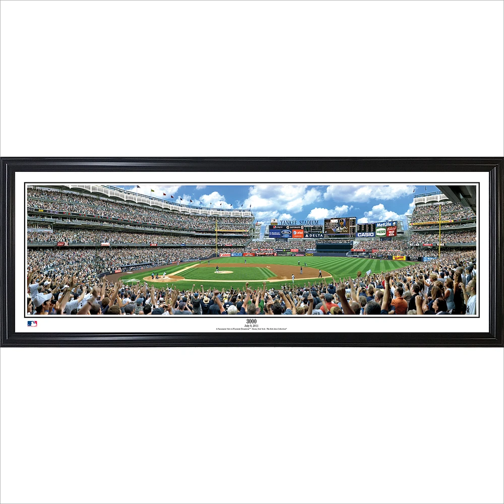 Derek Jeter New York Yankees 13.5'' x 39'' 3000 Standard Framed Panorama
