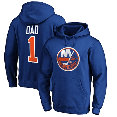 Men's Royal New York Islanders #1 Dad Pullover Hoodie