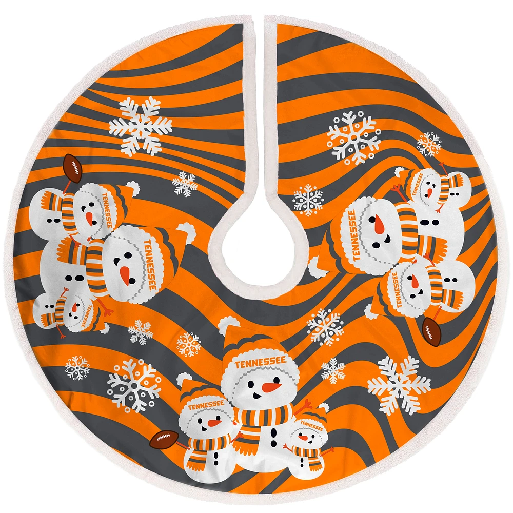 Tennessee Volunteers Snowman Sherpa Christmas Tree Skirt