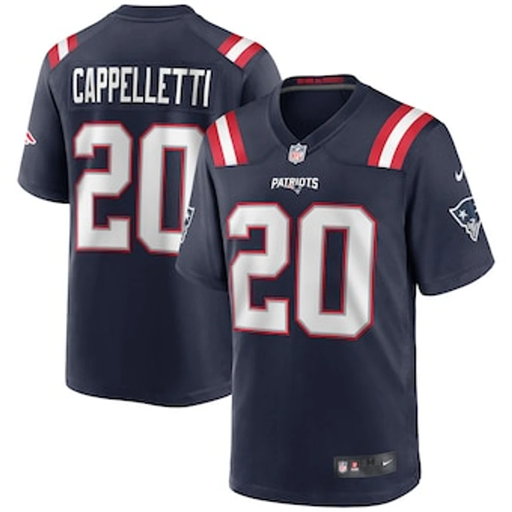 Men's Nike Gino Cappelletti Navy New England Patriots Game Retired Player Jersey