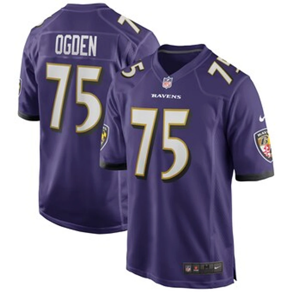 Men's Nike Jonathan Ogden Purple Baltimore Ravens Game Retired Player Jersey