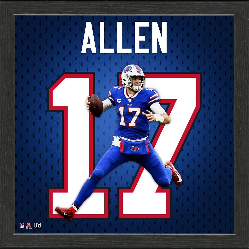 Highland Mint Josh Allen Buffalo Bills 13'' x 13'' Jersey Number Frame