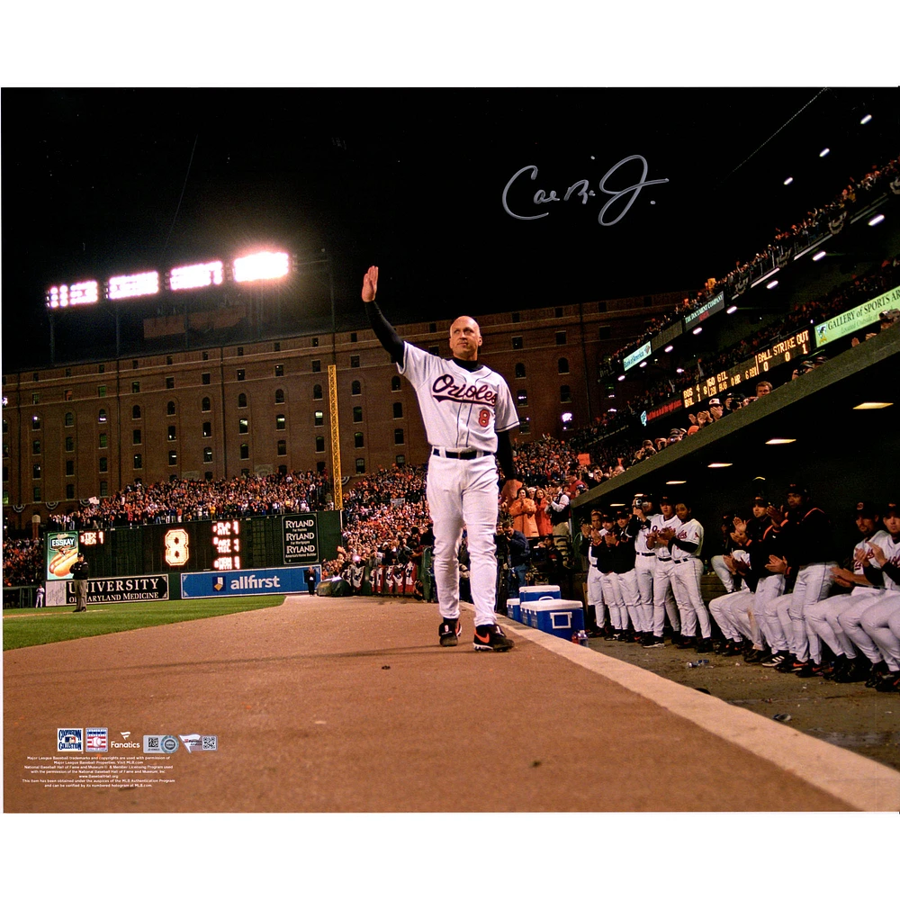 Cal Ripken Jr. Baltimore Orioles Autographed 16" x 20" Final Game Ovation Photograph