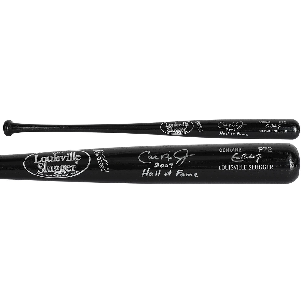 Cal Ripken Jr. Baltimore Orioles Autographed Black Louisville Slugger Game Model Bat with "2007 Hall of Fame" Inscription