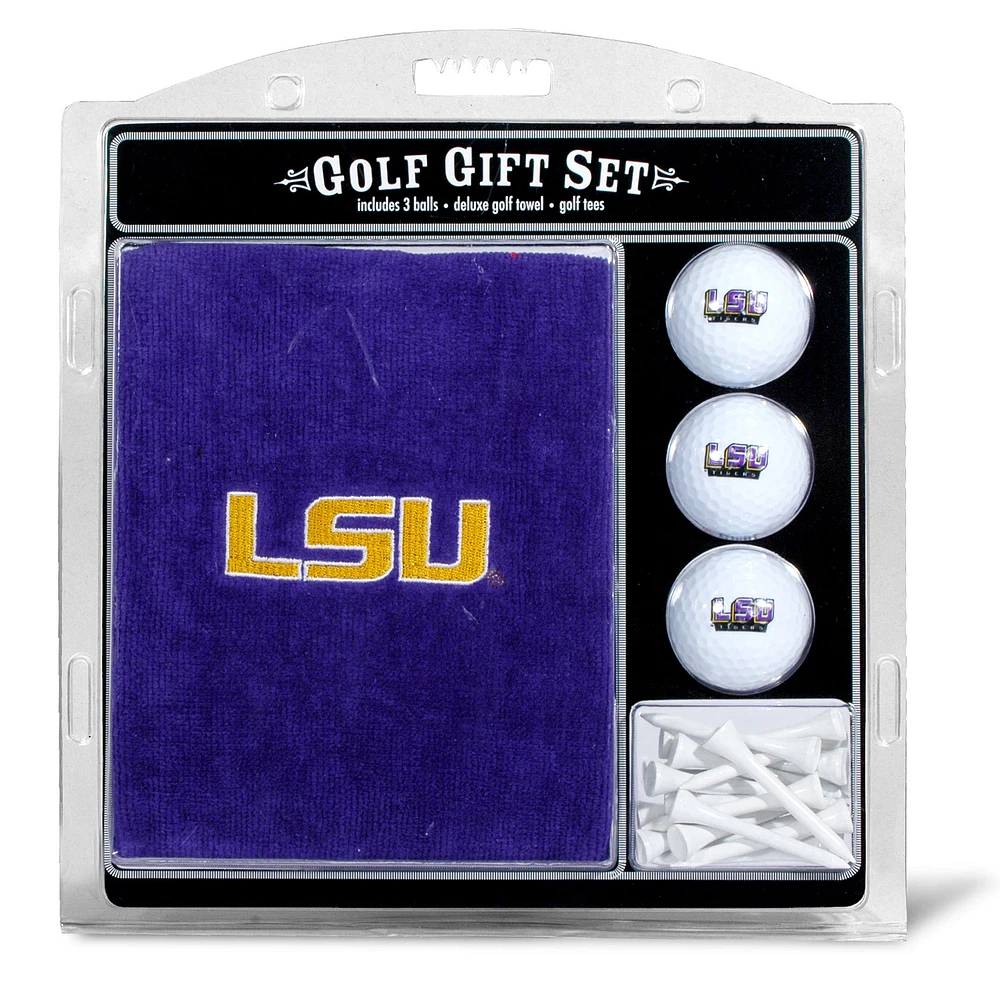 LSU Tigers Embroidered Golf Gift Set