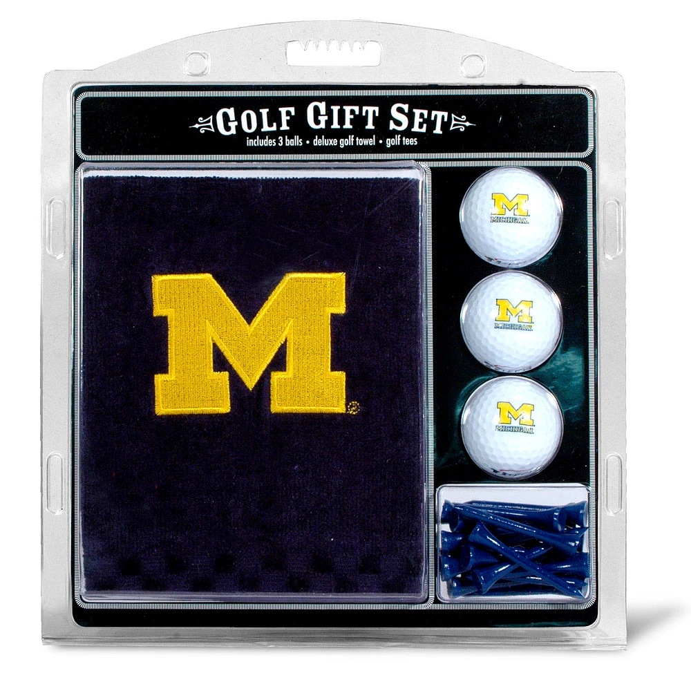 Michigan Wolverines Embroidered Golf Gift Set