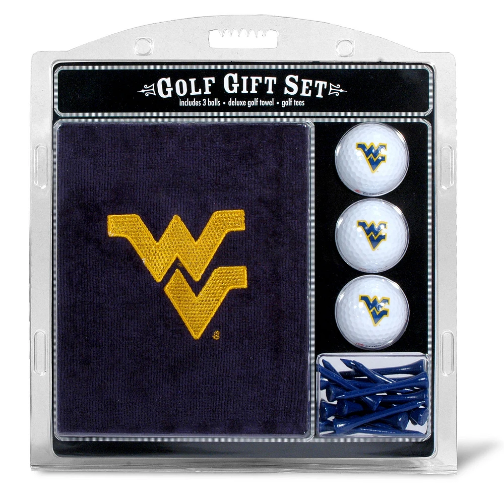 West Virginia Mountaineers Embroidered Golf Gift Set