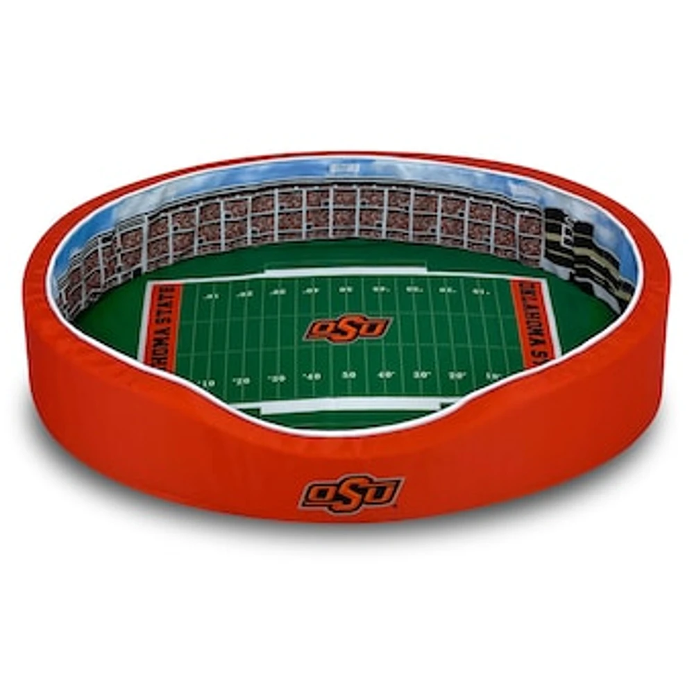 Orange/Black Oklahoma State Cowboys 8'' x 25'' x 38'' Large Stadium Oval Dog Bed