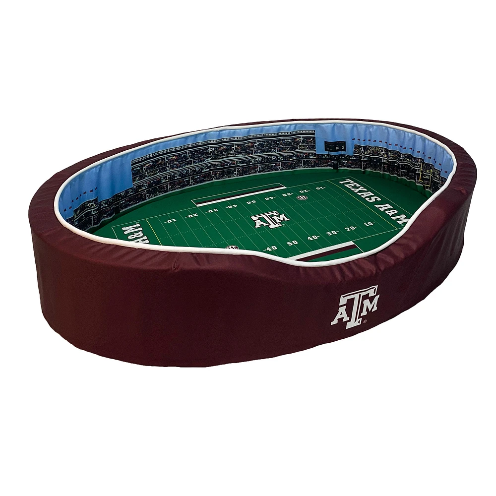 Maroon/White Texas A&M Aggies 23'' x 19'' x 7'' Small Stadium Oval Dog Bed