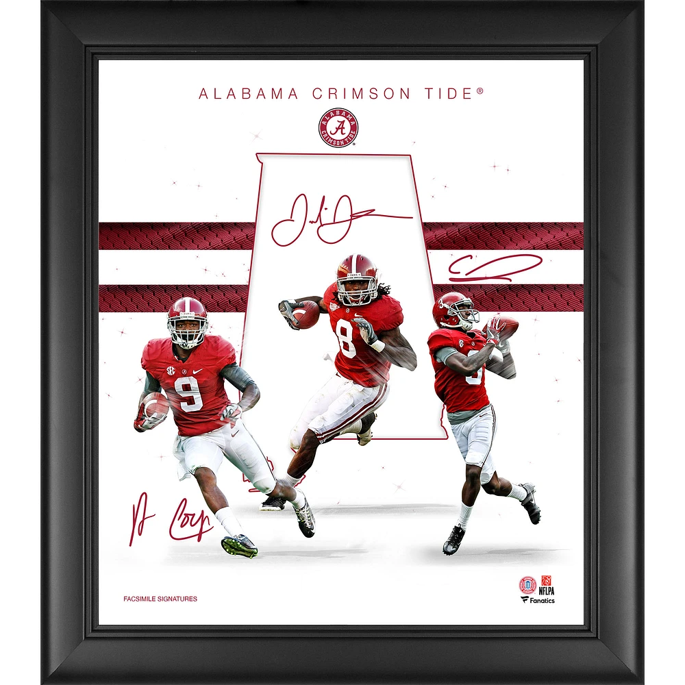 Alabama Crimson Tide Framed 15" x 17" Wide Receivers Franchise Foundations Collage