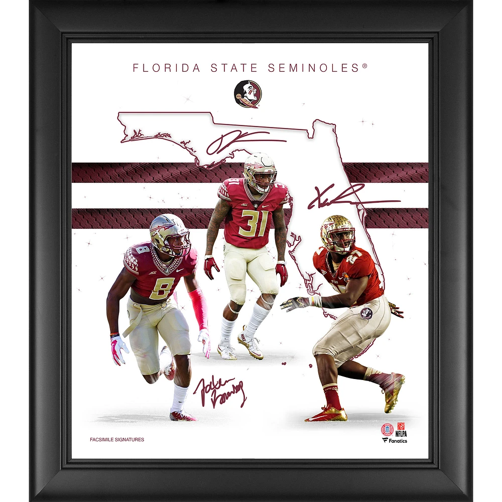 Florida State Seminoles Framed 15" x 17" Defensive Backs Franchise Foundations Collage