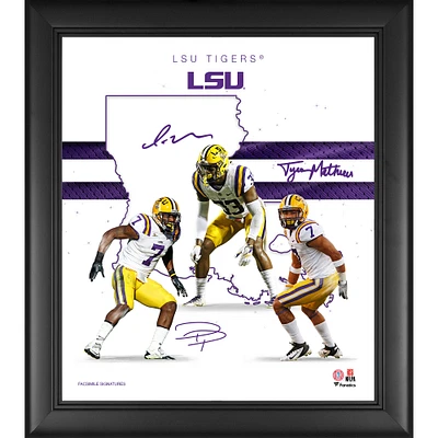 LSU Tigers Framed 15" x 17" Defensive Backs Franchise Foundations Collage