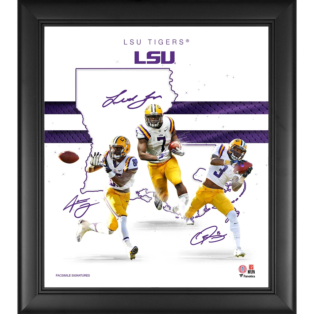 LSU Tigers Framed 15" x 17" Offensive Franchise Foundations Collage