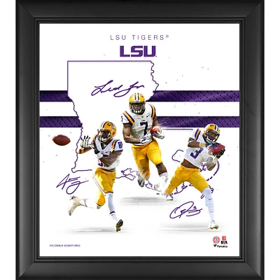 LSU Tigers Framed 15" x 17" Offensive Franchise Foundations Collage