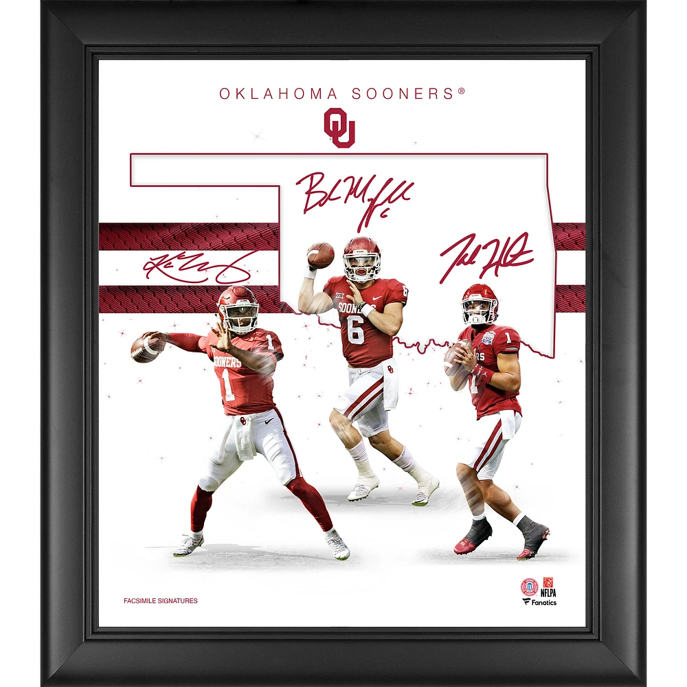 Oklahoma Sooners Framed 15" x 17" Quarterbacks Franchise Foundations Collage