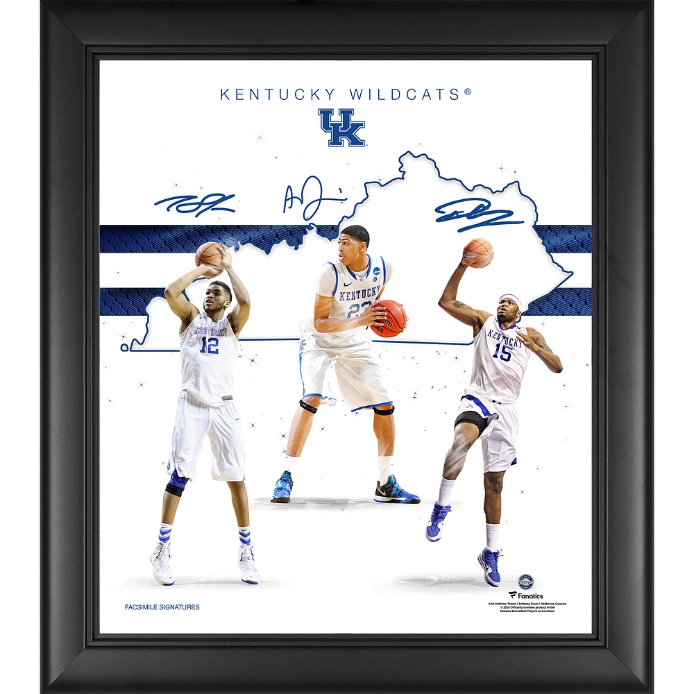 Kentucky Wildcats Framed 15" x 17" Centers Franchise Foundations Collage