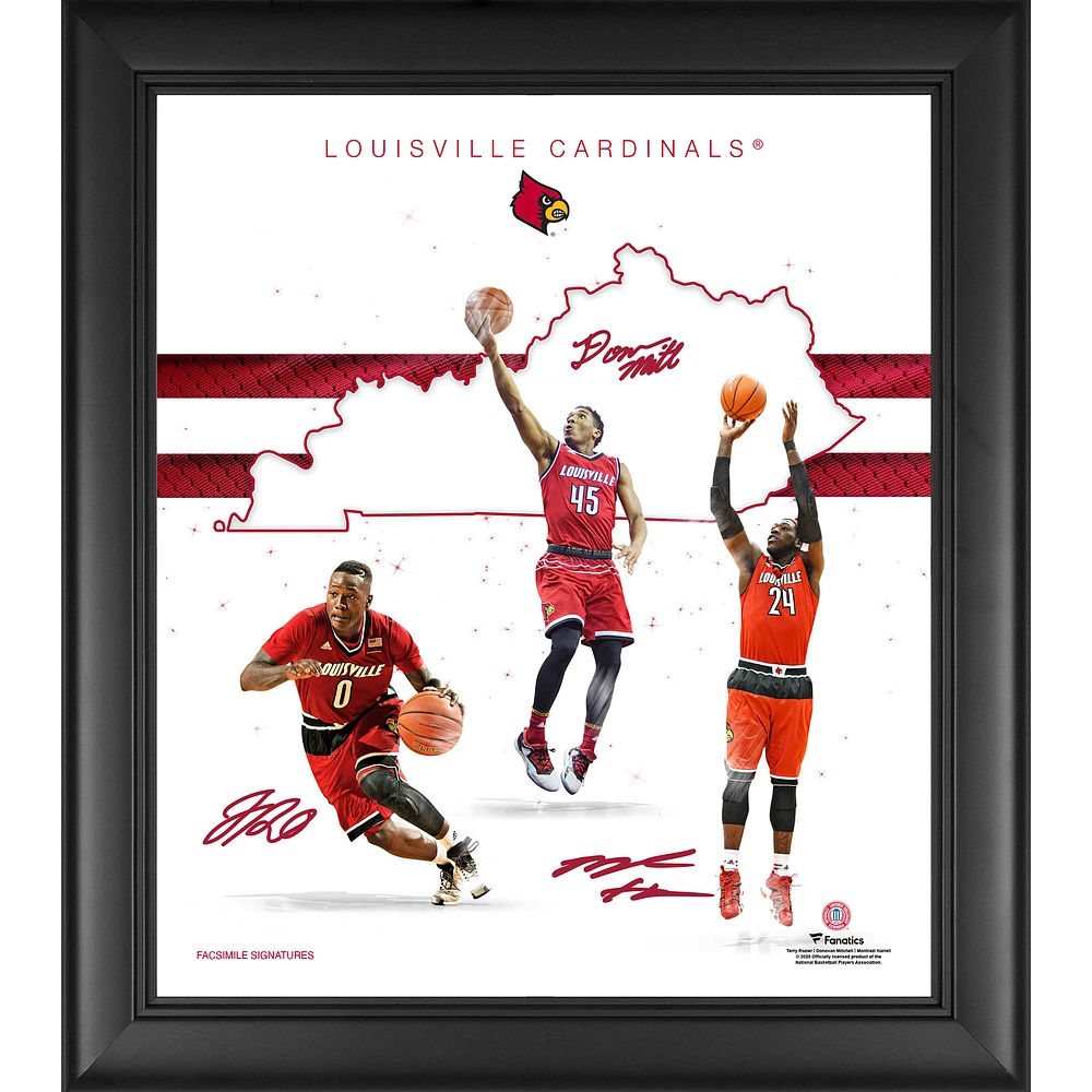 Louisville Cardinals Framed 15" x 17" Basketball Franchise Foundations Collage