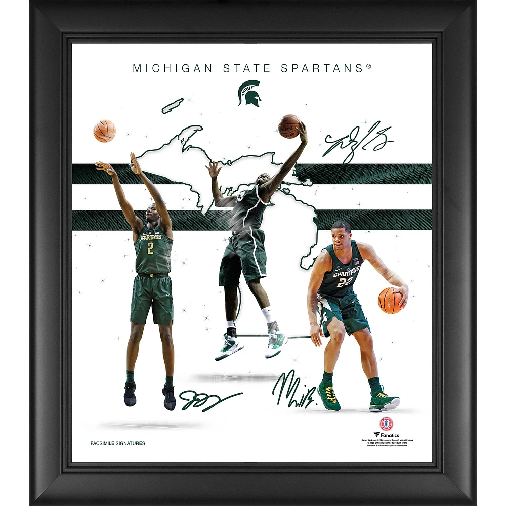 Michigan State Spartans Framed 15" x 17" Franchise Foundations Collage