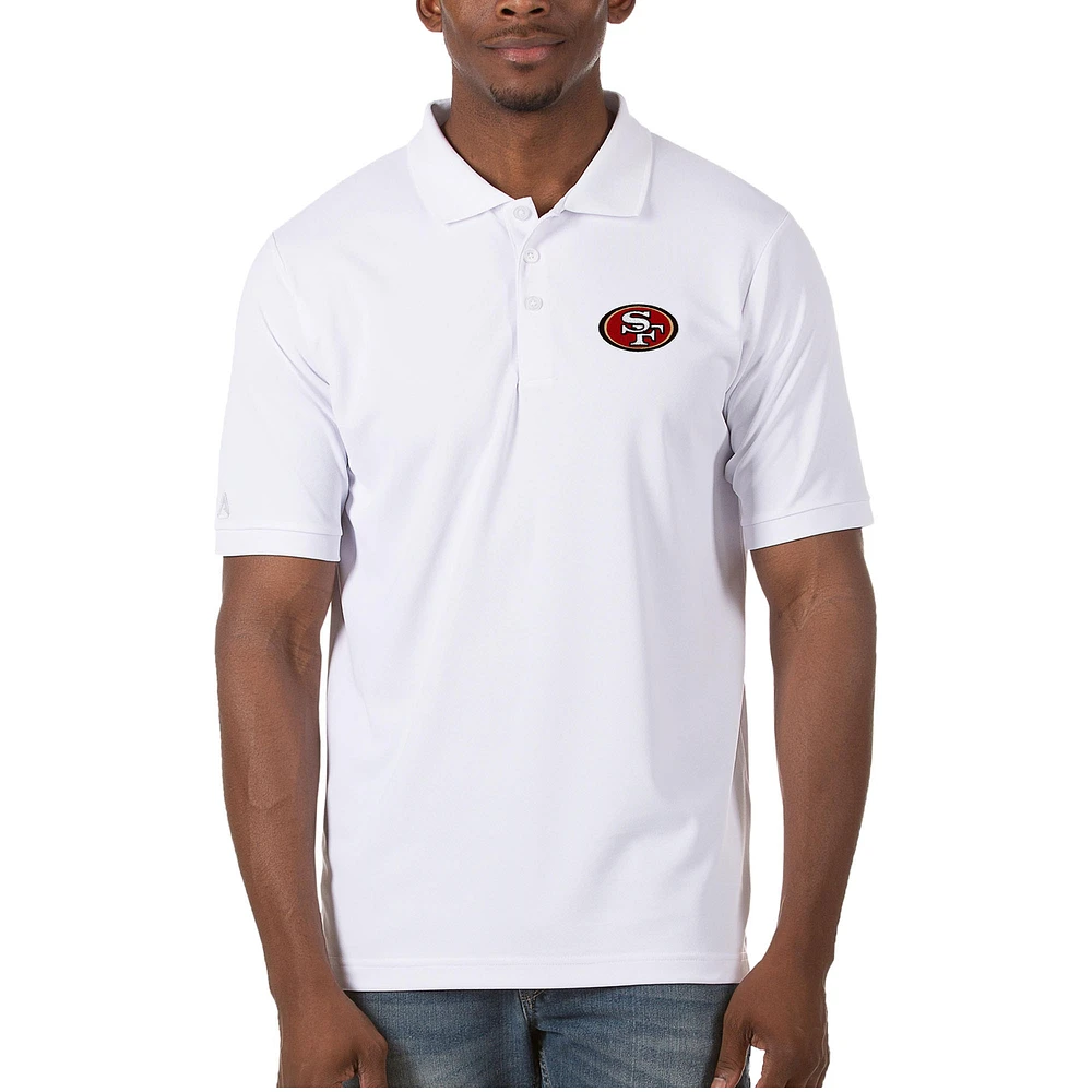 Men's Antigua White San Francisco 49ers Legacy Pique Polo