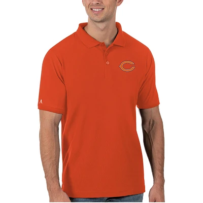 Men's Antigua Orange Chicago Bears Legacy Pique Polo