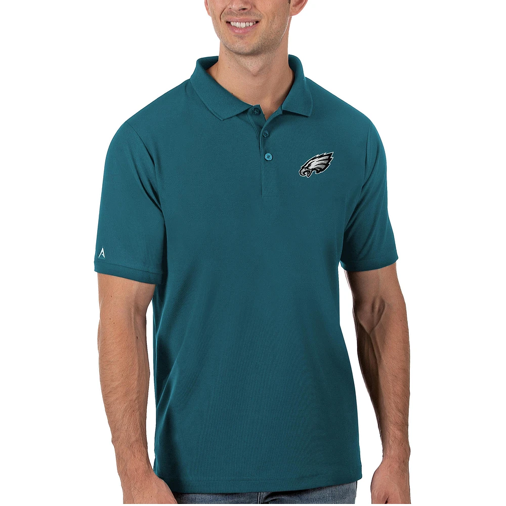 Men's Antigua Midnight Green Philadelphia Eagles Legacy Pique Polo