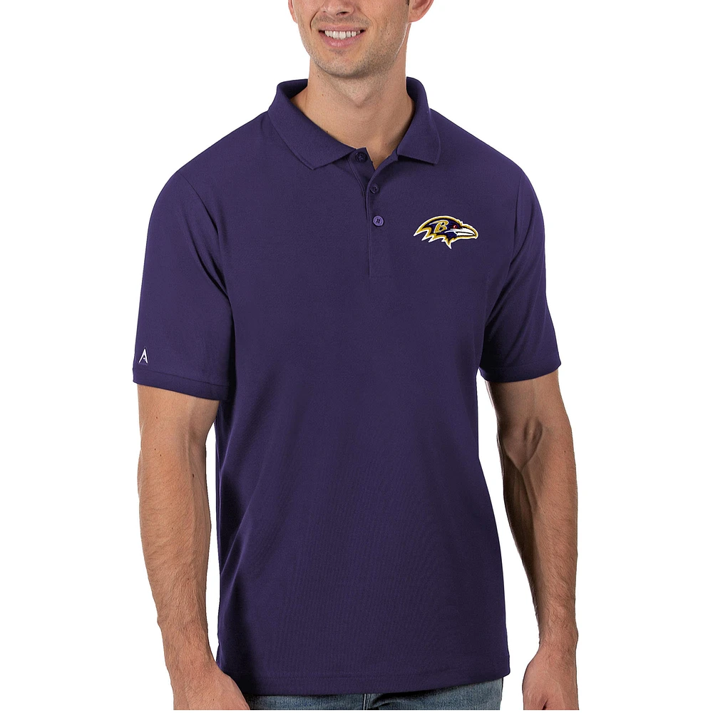 Men's Antigua Purple Baltimore Ravens Legacy Pique Polo