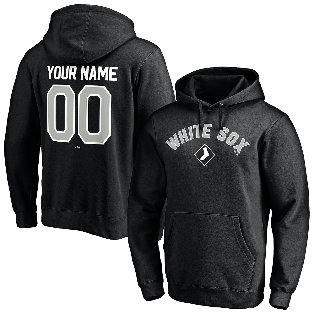Men's Black Chicago White Sox Personalized Winning Streak Name & Number Pullover Hoodie
