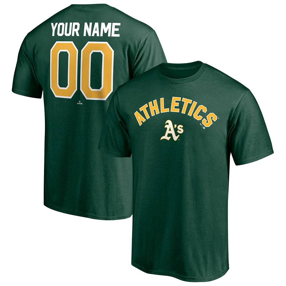 Men's Green Athletics Personalized Team Winning Streak Name & Number T-Shirt