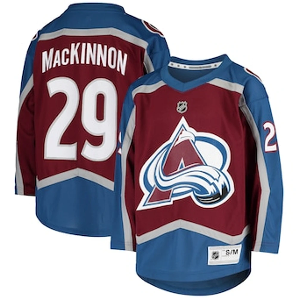 Youth Nathan MacKinnon Burgundy Colorado Avalanche Home Replica Player Jersey