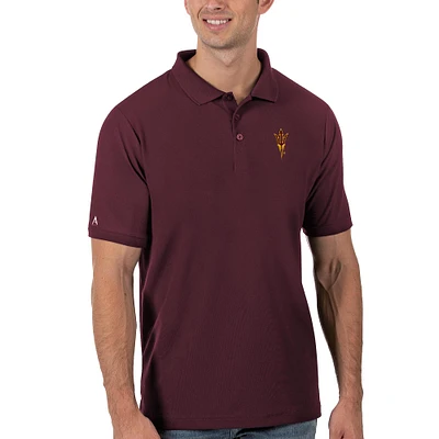Men's Antigua Maroon Arizona State Sun Devils Legacy Pique Polo