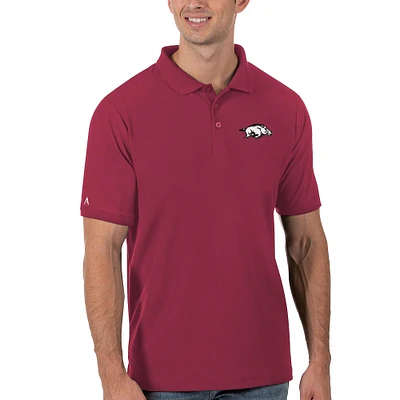 Men's Antigua Cardinal Arkansas Razorbacks Legacy Pique Polo