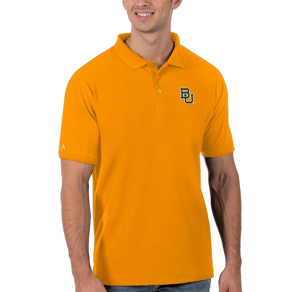 Men's Antigua Gold Baylor Bears Legacy Pique Polo