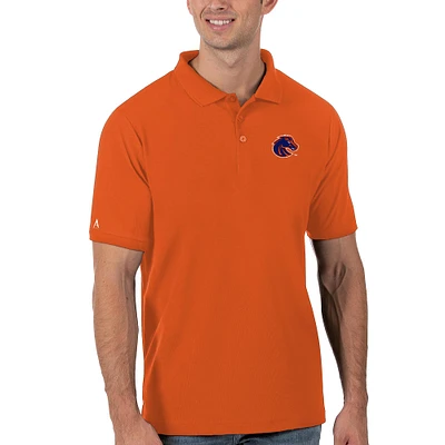 Men's Antigua Orange Boise State Broncos Legacy Pique Polo
