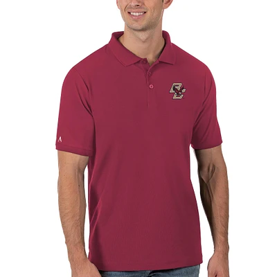 Men's Antigua Maroon Boston College Eagles Legacy Pique Polo